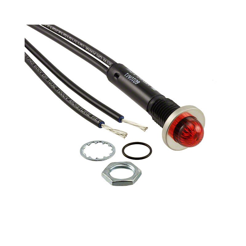 1 pcs : 6010M1 - INDICATOR NEON RED PANEL MNT