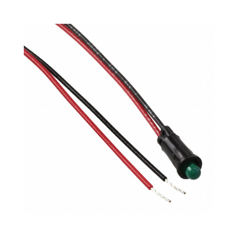 1 pcs : 5110F5-12V - LED GREEN .157' HOLE PANEL MOUNT