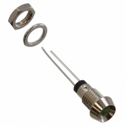 1 pcs : MPR3GD - PNL MNT W/ WIRE 568NM 25MCD GRN