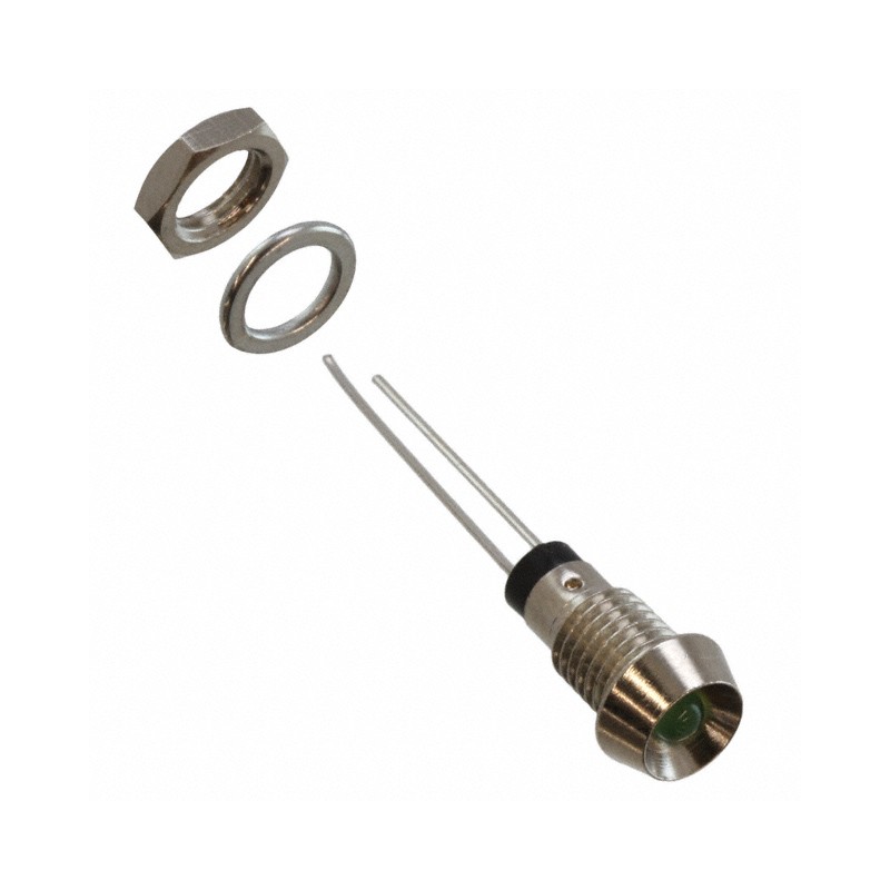 1 pcs : MPR3GD - PNL MNT W/ WIRE 568NM 25MCD GRN