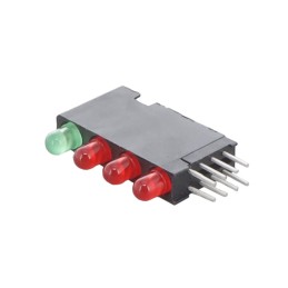 1 pcs : 5680102111F - LED CBI 3MM QUAD GRN/RED RA
