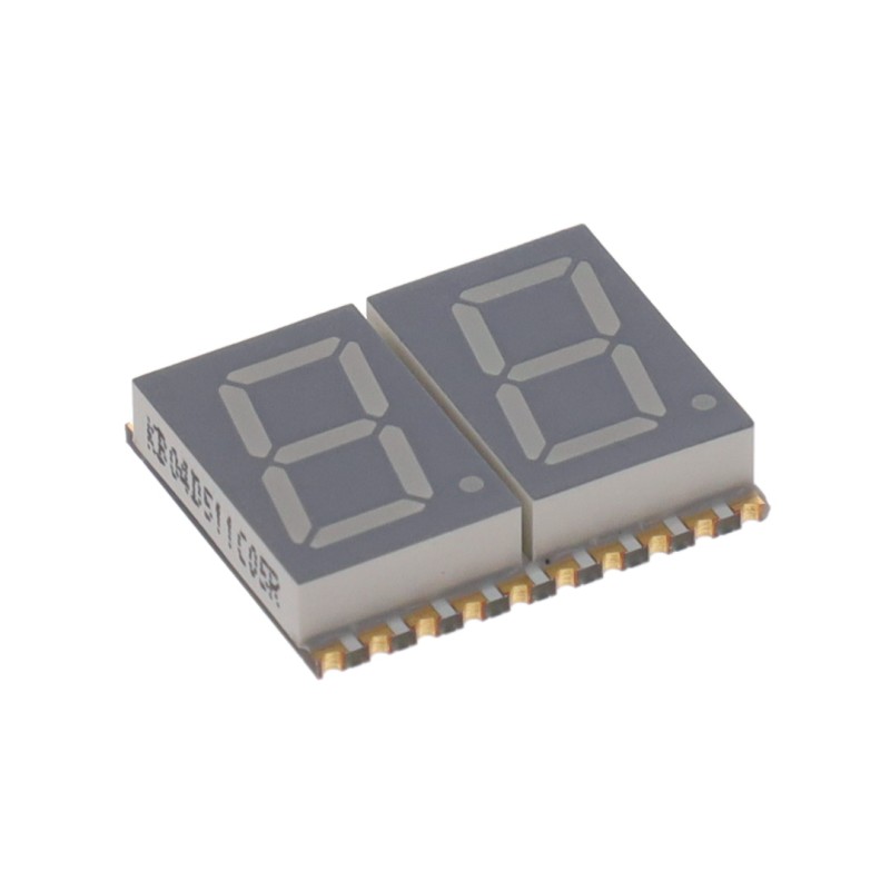 1 pcs : ACDC04-41SURKWA-F01 - DISPLAY 7-SEG 0.4' DBL RED 20SMD