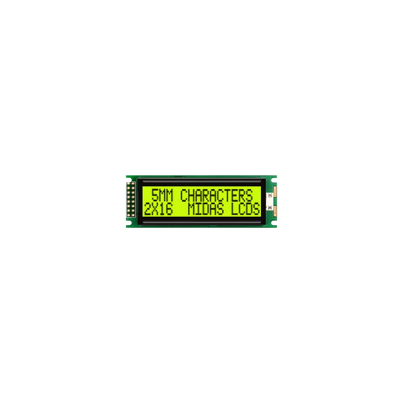 1 pcs : MC21605DA6W-SPTLY-V2 - 2X16 CHARACTER CHIP-ON-BOARD LCD