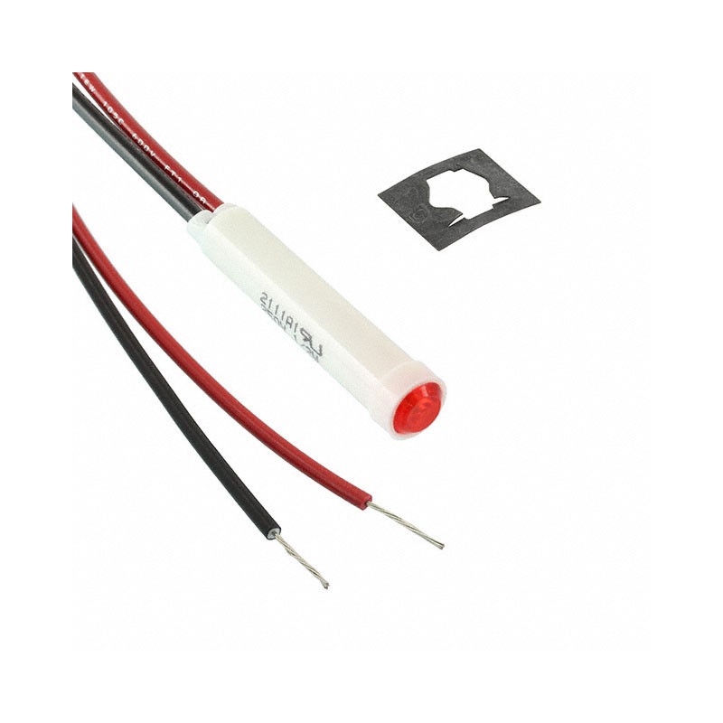 1 pcs : 2111A1 - INDICATOR NEON RED PANEL MNT