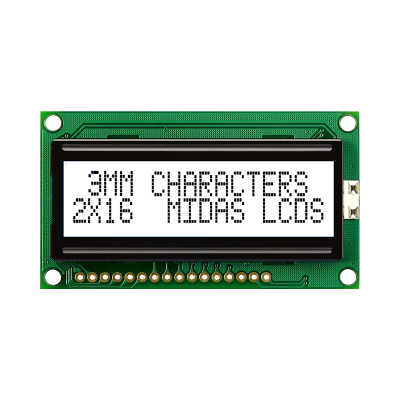 2 pcs : MC21603A6W-FPTLW-V2 - 2X16 CHARACTER CHIP-ON-BOARD LCD