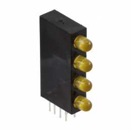 1 pcs : QLA874B-4A - LED CBI 3MM QUAD ORNG DIFF RA