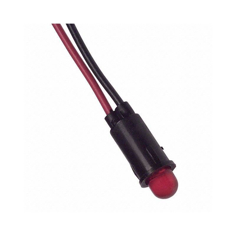 1 pcs : 5110F1-12V - LED RED T1 12V PANEL MNT