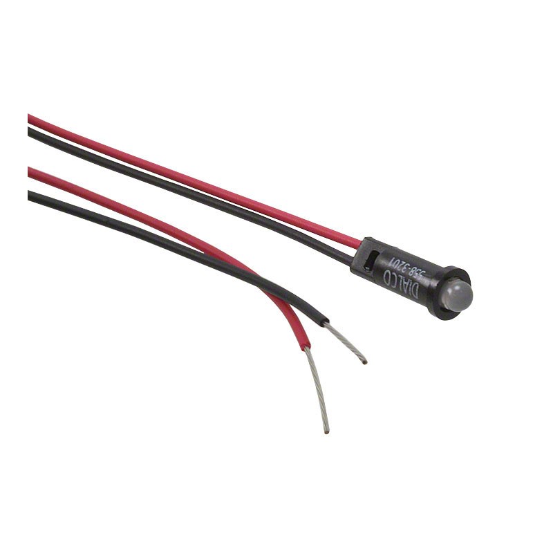 1 pcs : 5580101023F - LED PMI SNAP-IN RED PVC FREE