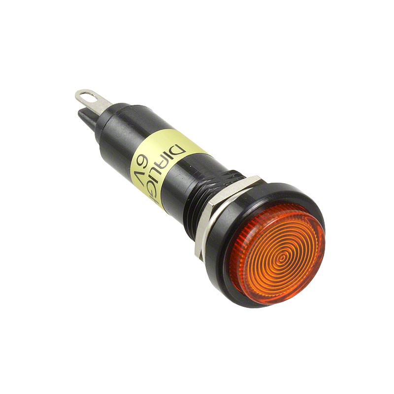 1 pcs : 6103332120F - LED PNL IND 10MM ROUND YLW POLY