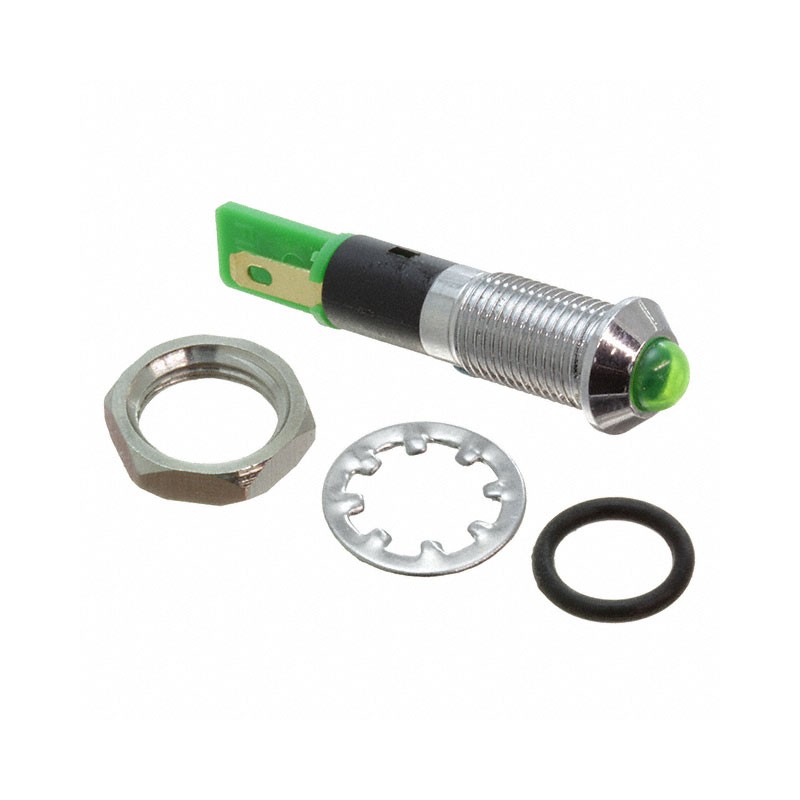 1 pcs : FL1M-8SJ-2-G24V - LED GRN 8MM NUT 24VAC/DC STK