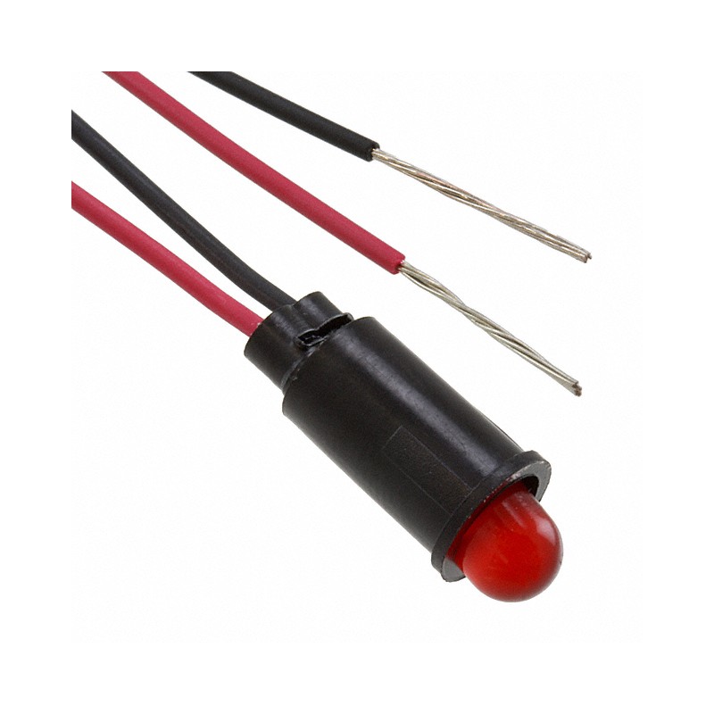 1 pcs : 5592101027F - LED PMI SNAP-IN RED PVC FREE