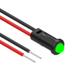 1 pcs : 12-00007 - LED PANEL IND GREEN SNAP-IN 6'