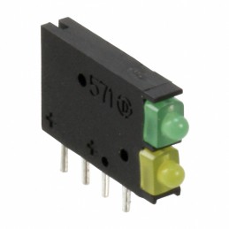 1 pcs : 5710123F - LED CBI 2MM BI-LVL GREEN/YL RA