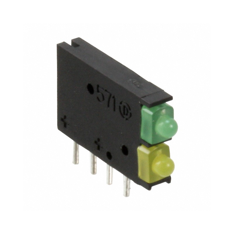 1 pcs : 5710123F - LED CBI 2MM BI-LVL GREEN/YL RA