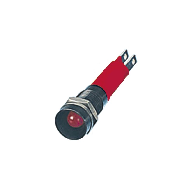 1 pcs - CML Innovative Technologies Red Panel Mount Indicator, 12V, 8mm Mounting Hole Size
