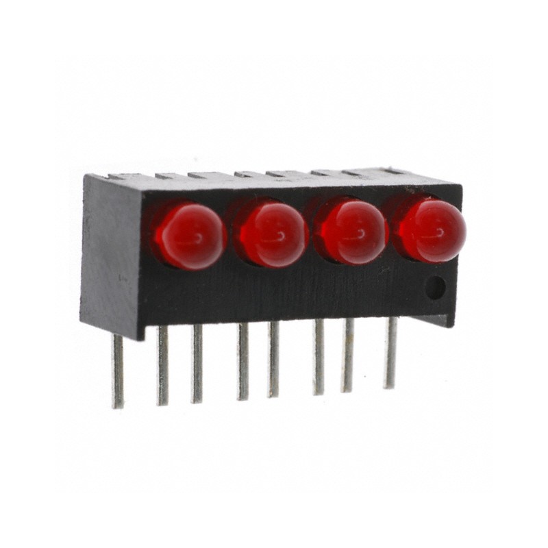 1 pcs : 5510407004F - LED CBI 3MM QUAD RED RA