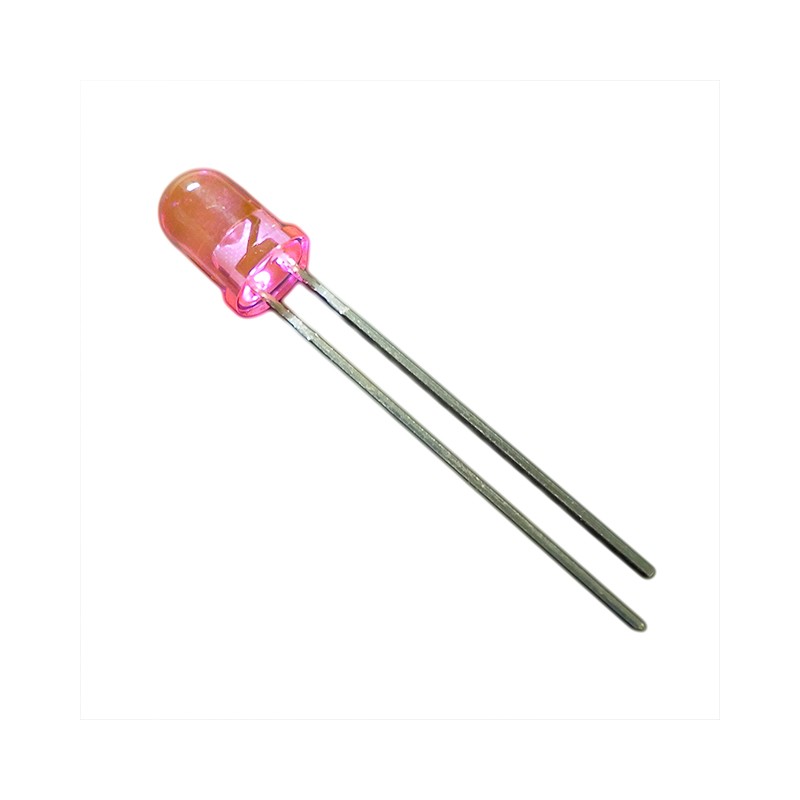 1 pcs : QBL8IR215PKT - 5MM (T1-3/4), PINK LENS