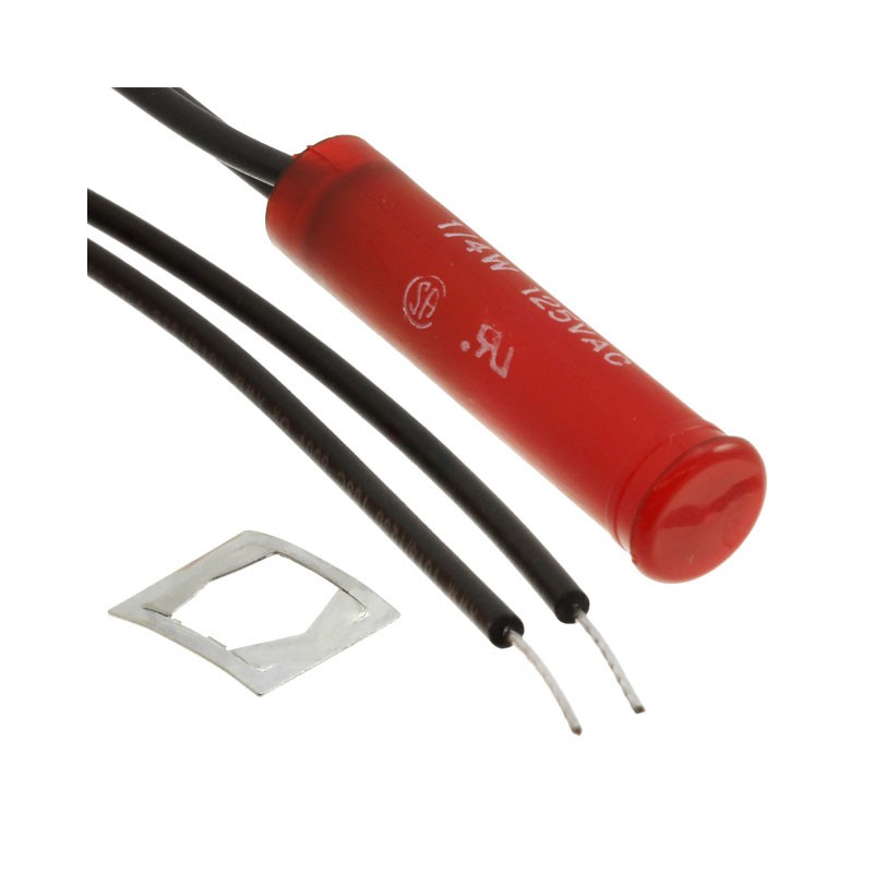 1 pcs : 6063-001-534R - NEON PANEL INDICATOR RED 125V