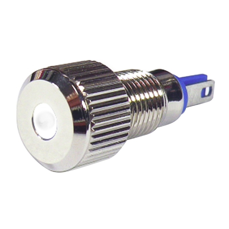 1 pcs - RS PRO White Panel Mount Indicator, 24V, 8mm Mounting Hole Size, Lead Wires Termination, IP67