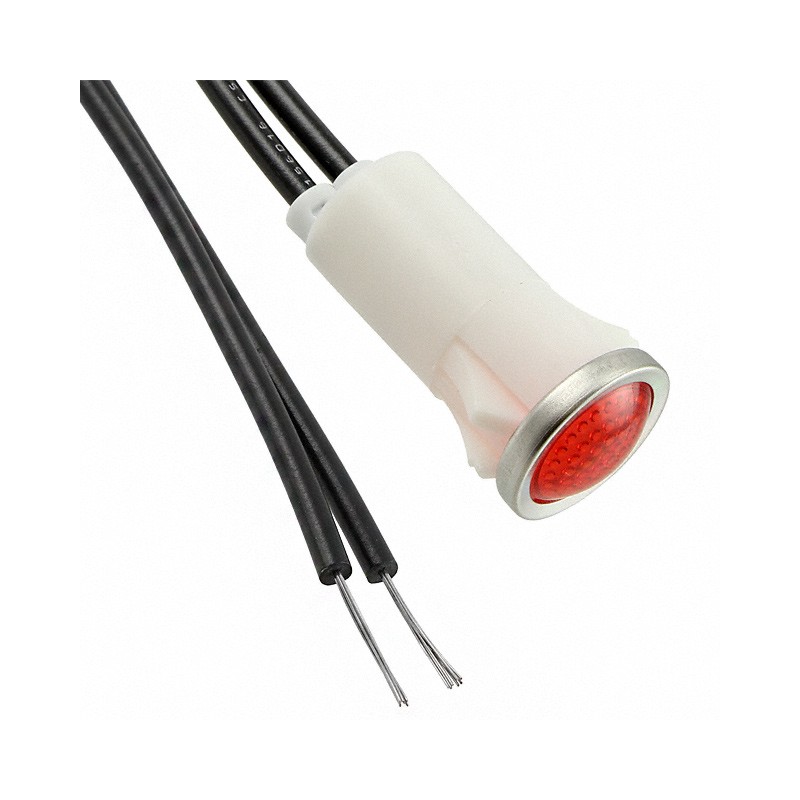 1 pcs : 1030D1 - INDICATOR NEON RED PANEL MNT