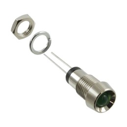 1 pcs : MPR5GD - PNL MNT W/ WIRE 568NM 25MCD GRN