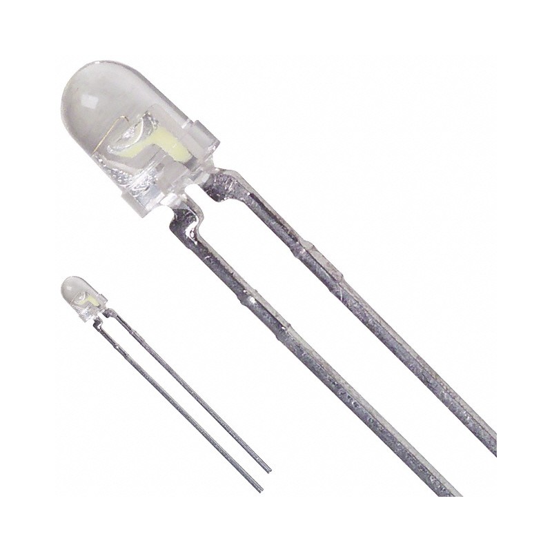 1 pcs : 5219901F - LED WHITE CLEAR 3MM T/H