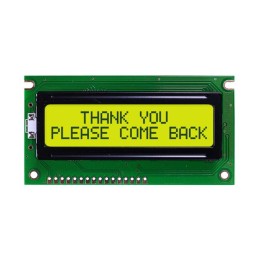 1 pcs : NHD-0216EZ-FL-YBW - LCD MOD 32DIG 16X2 TRANS YLW/GRN