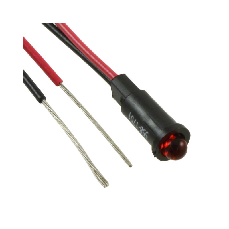 1 pcs : 5581701003F - LED PMI SNAP-IN 660NM RED .156'