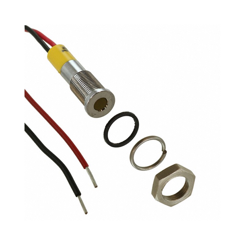 1 pcs : Q6F3CXXY24E - LED PANEL MOUNT INDICATOR YLW