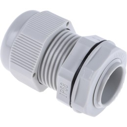 10 pcs - RS PRO Grey Nylon Cable Gland, M20 Thread, 10mm Min, 14mm Max, IP68