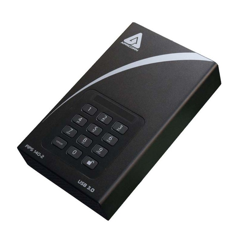 1 pcs - Apricorn Aegis Padlock DT 2 TB External Portable Hard Drive