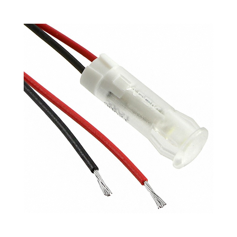 1 pcs : QS63XXW12 - INDICATOR 6MM FIXED WHT 12V WIRE