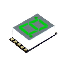 1 pcs : DSM7TA28105T - DISPLAY 7SEG 0.28' SGL GRN 10SMD