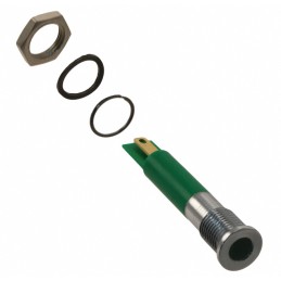 1 pcs : Q8F1CXXG12E - INDICATOR 12V 8MM FLUSH GREEN