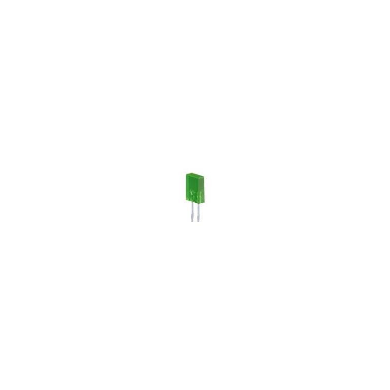 1 pcs : WP113CGKDT - LED GREEN DIFF RECT 2.5X5MM T/H