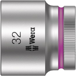 1 pcs - Wera 1/2 in Drive 32mm Standard Socket, 6 point, 42 mm Overall Length