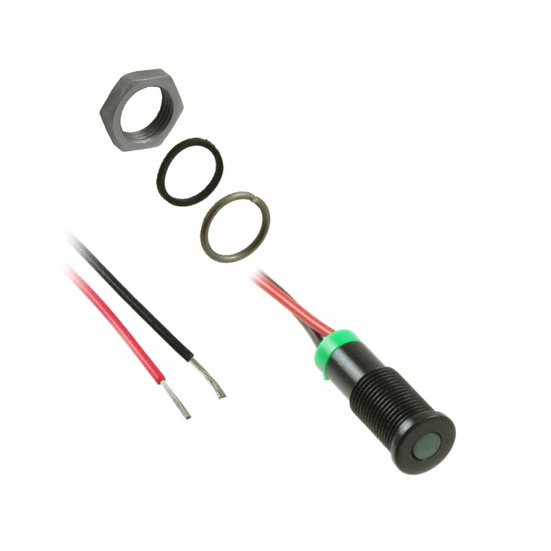 1 pcs : Q6F7BXXG02E - LED PM INDICATOR FLUSH GREEN