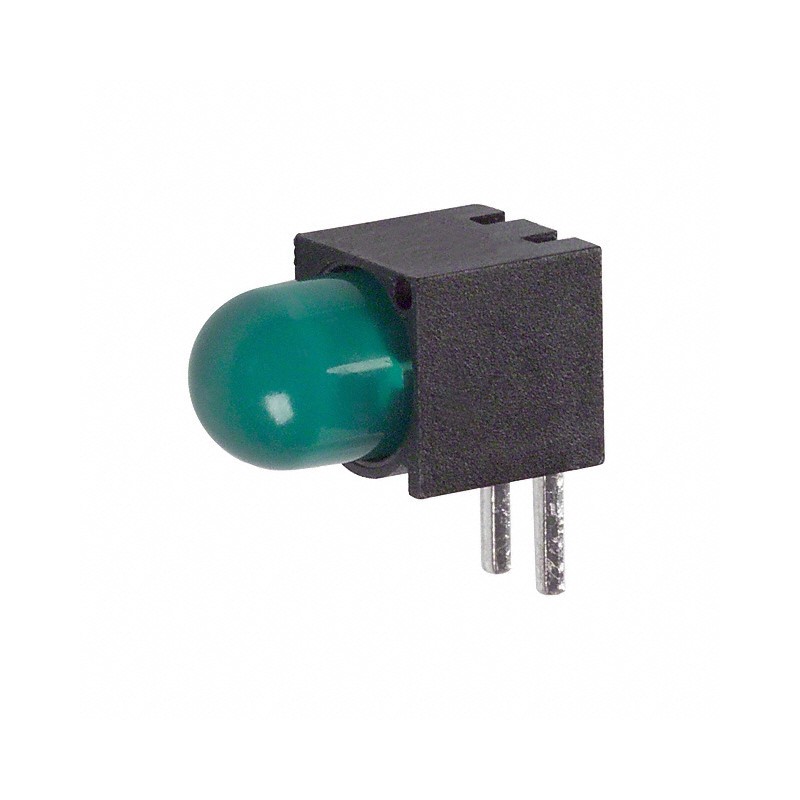 1 pcs : 5500705F - LED CBI 5MM GREEN RA PC MNT