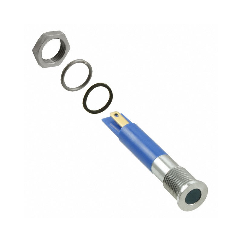 1 pcs : Q8F1CXXB12E - INDICATOR 12V 8MM FLUSH BLUE