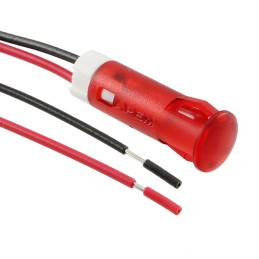 1 pcs : QS63XXR12 - INDICATOR 6MM FIXED RED 12V WIRE
