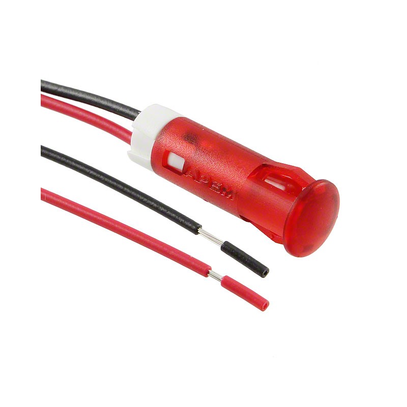 1 pcs : QS63XXR12 - INDICATOR 6MM FIXED RED 12V WIRE