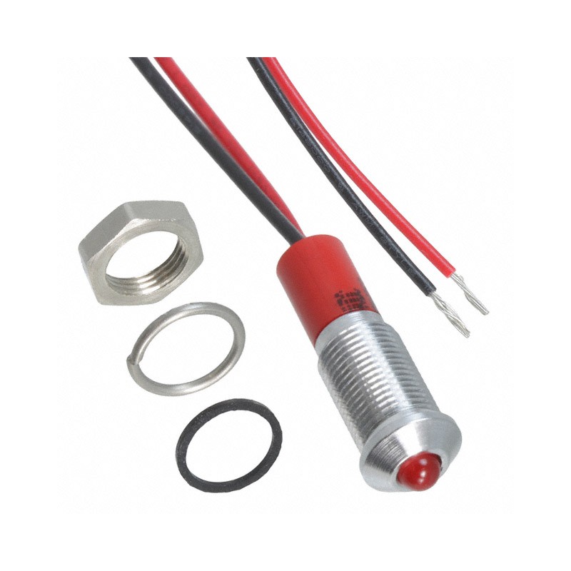 1 pcs : Q6P3CXXR24E - LED PANEL MOUNT INDICATOR RED