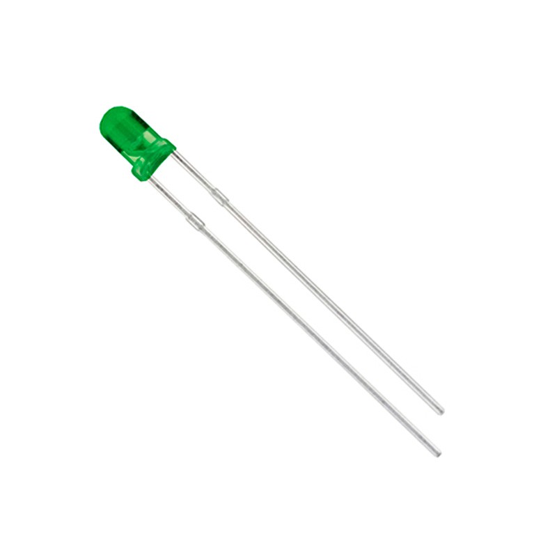 1 pcs : LTH3MM12VFR4500 - LED GREEN CLEAR T-1 T/H