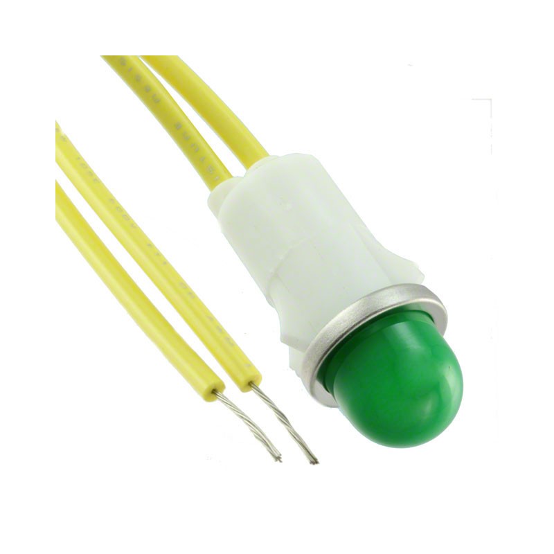 1 pcs : 1090A5-12V - INDICATOR INCAND GREEN PANEL MNT