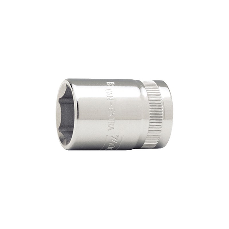 1 pcs - Bahco 3/8 in Drive 8mm Standard Socket, 6 point, 25.5 mm Overall Length