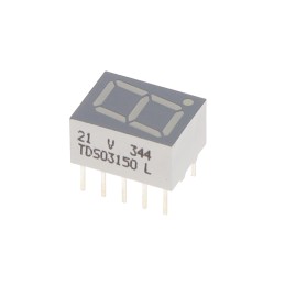 1 pcs : TDSO3150 - DISP 7SEG 0.39' SGL OR-RED 10DIP