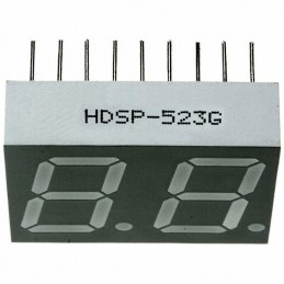 1 pcs : HDSP-523G - DISPLAY 7SEG 0.56' DBL GRN 18DIP