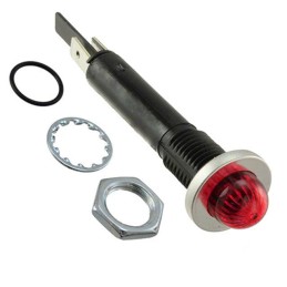 1 pcs : 6010QM1 - INDICATOR NEON RED PANEL MNT