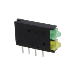 1 pcs : 5710123100F - LED CBI 2MM BI-LVL GRN/YELLOW RA