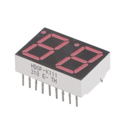 1 pcs : HDSP-K111 - DISPLAY 7SEG 0.56' DBL RED 18DIP
